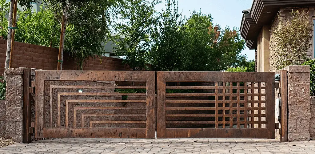Custom driveway gate installation for a home entrance in Fort Wayne, IN