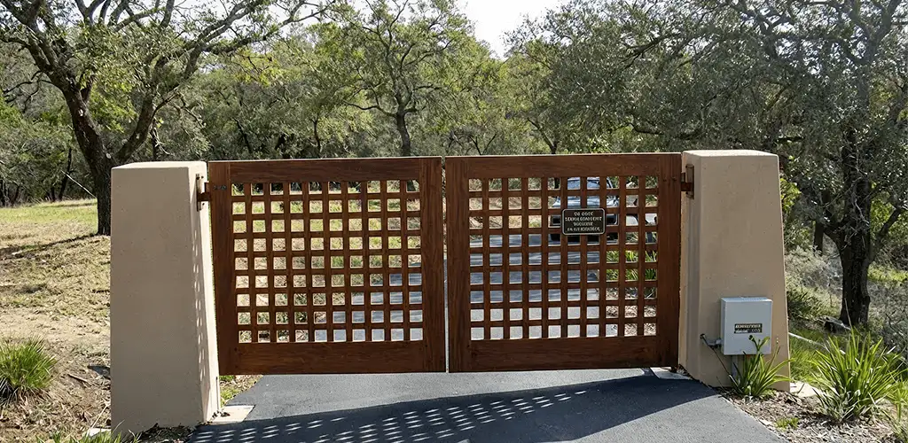 Driveway gate installation for a residential property in Fort Wayne, IN