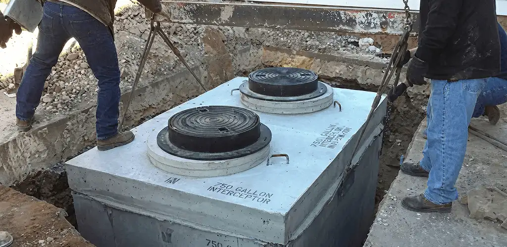 Grease trap installation for a commercial property drainage system in Fort Wayne, IN