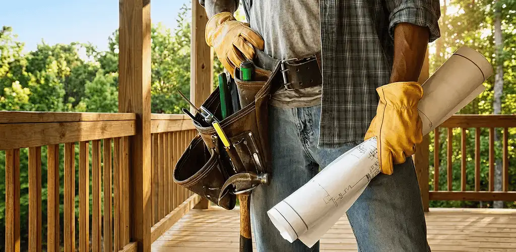 Professional handyman with tool belt ready for home repairs in Fort Wayne, IN