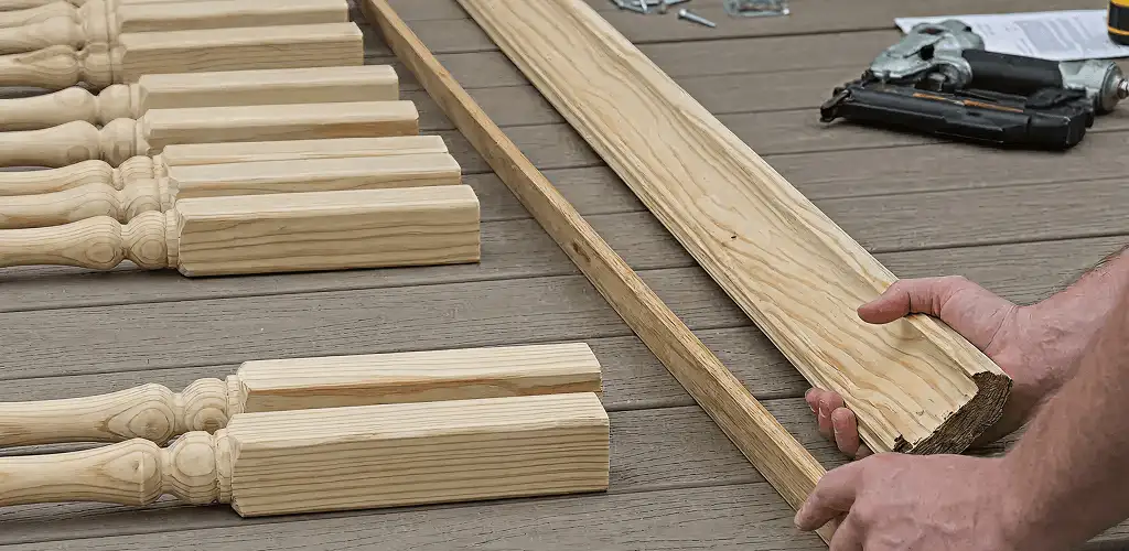 Handrail installation materials and wood components for stair rail work in Fort Wayne, IN